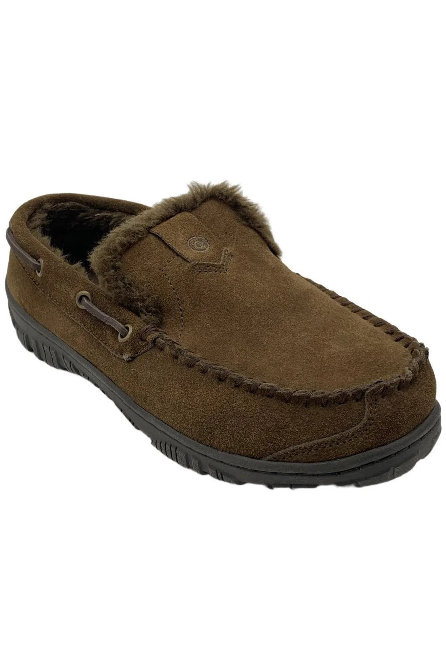 Clarks Men's Venetian Moccasin Slipper Chocolate - Medium